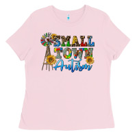 Bubblegum Pink small town autism Ladies Tee - CowGirlArtShop