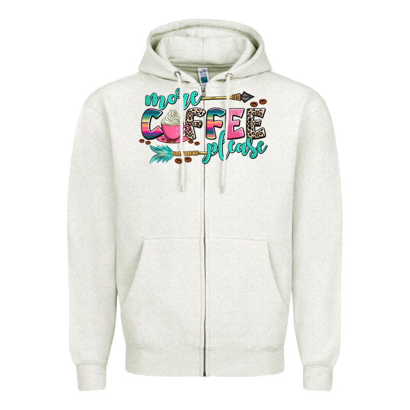More Coffee Please Zipper Hoodie by AdoDesignShop | Teevron