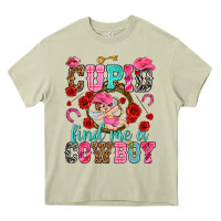 Mossy Cupid find me a cowboy Valentine's Day Heavy Core Tee - HowdyJamesFarm