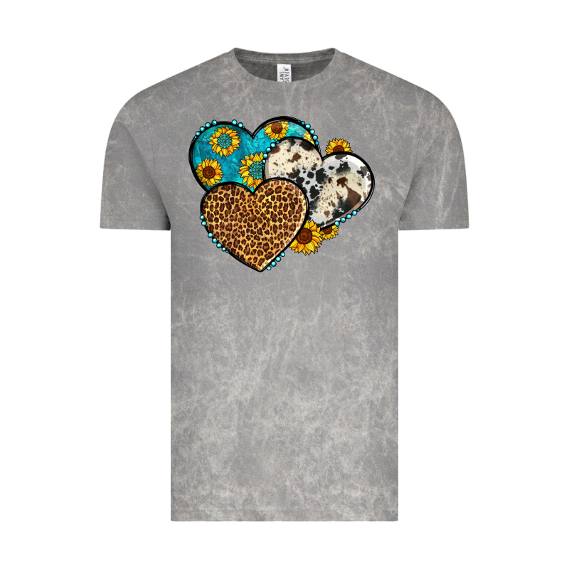 Cowhide Leopard Hearts Vintage Tee by OliviaCreatesArt | Teevron