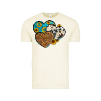 Vintage Arctic cowhide leopard hearts Vintage Tee - OliviaCreatesArt