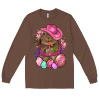 Chestnut Cowboy Rabbit Easter Long Sleeve Tee - BundleAndBundleShop