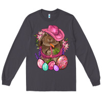 Smoke Cowboy Rabbit Easter Long Sleeve Tee - BundleAndBundleShop
