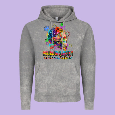 Neurodiversity Is Beautiful Vintage Hoodie Designed By Fadigitalartstudio