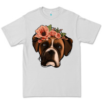 Dove Grey floral boxer Premium Tee - Jasminsmagicworld