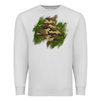 Dove Grey camouflage glitter patch Premium Sweatshirt - AdoDesignShop