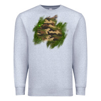 Heather Grey camouflage glitter patch Premium Sweatshirt - AdoDesignShop
