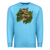 Ocean Blue camouflage glitter patch Premium Sweatshirt - AdoDesignShop