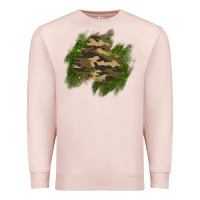 Pale Pink camouflage glitter patch Premium Sweatshirt - AdoDesignShop