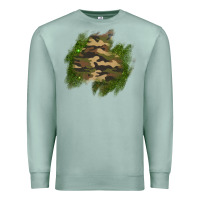 Seafoam camouflage glitter patch Premium Sweatshirt - AdoDesignShop