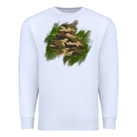 White camouflage glitter patch Premium Sweatshirt - AdoDesignShop