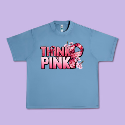 Think Pink Cancer Awareness Urban Heavy Tee Designed By Fadigitalartstudio