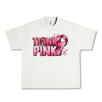 Pistachio Think pink Cancer Awareness Urban Heavy Tee - FaDigitalArtStudio