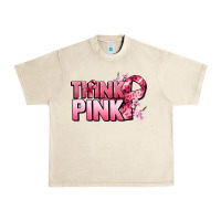 Sandshell Think pink Cancer Awareness Urban Heavy Tee - FaDigitalArtStudio