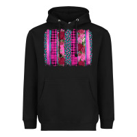 Black valentine's day floral leopard brushstroke Heavyweight Hoodie - AdoDesignShop
