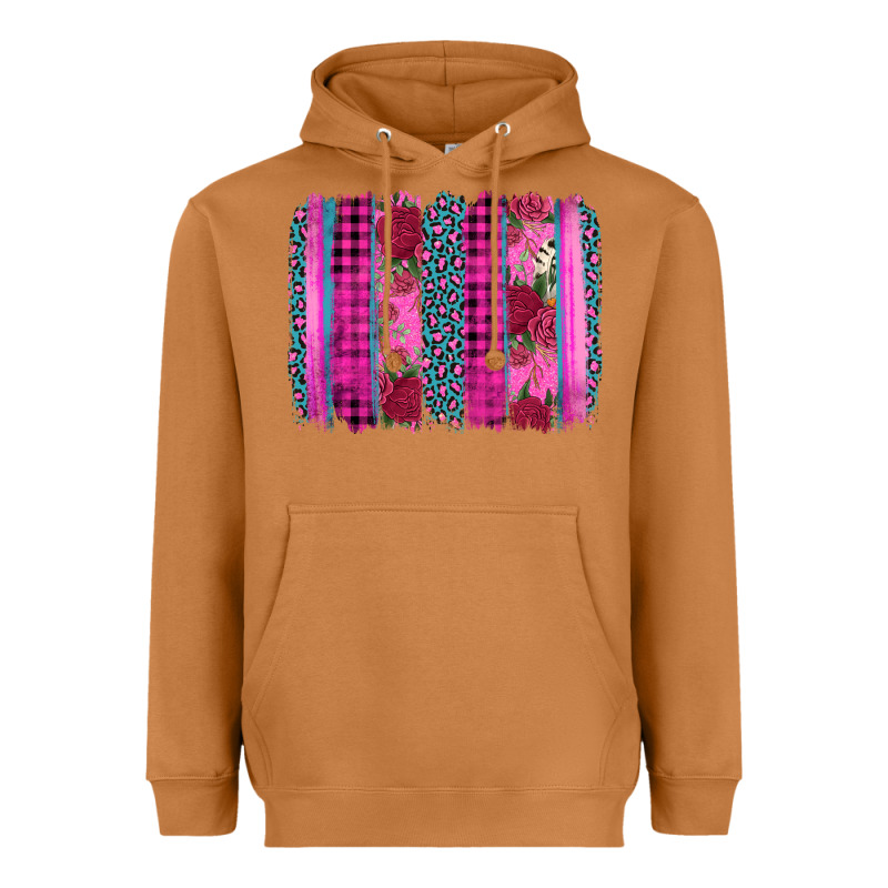 Valentine's Day Floral Leopard Brushstroke Heavyweight Hoodie by AdoDesignShop | Teevron