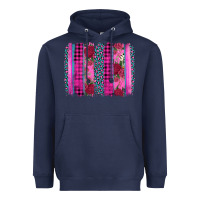 Navy valentine's day floral leopard brushstroke Heavyweight Hoodie - AdoDesignShop