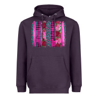 Plum valentine's day floral leopard brushstroke Heavyweight Hoodie - AdoDesignShop