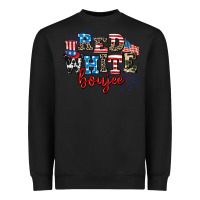 Black Red whıte boujee Heavyweight Sweatshirt - AdoDesignShop
