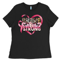 Black brave and strong cancer awareness Ladies Tee - CowGirlArtShop