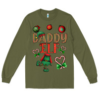 Army Green Daddy Elf Long Sleeve Tee - BundleAndBundleShop