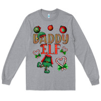 Heather Grey Daddy Elf Long Sleeve Tee - BundleAndBundleShop