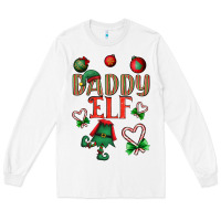White Daddy Elf Long Sleeve Tee - BundleAndBundleShop