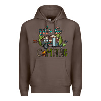 Coffee let's go camping Premium Hoodie - CowhideDigitalArt