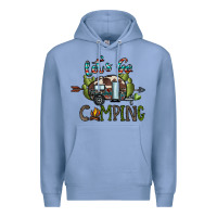 Colony Blue let's go camping Premium Hoodie - CowhideDigitalArt
