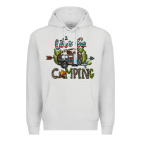 Dove Grey let's go camping Premium Hoodie - CowhideDigitalArt