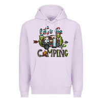 Lilac let's go camping Premium Hoodie - CowhideDigitalArt