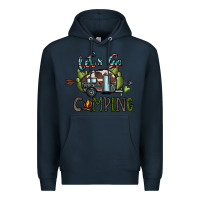 Navy let's go camping Premium Hoodie - CowhideDigitalArt