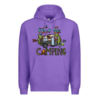 Purple let's go camping Premium Hoodie - CowhideDigitalArt