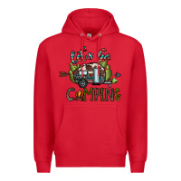 Red let's go camping Premium Hoodie - CowhideDigitalArt