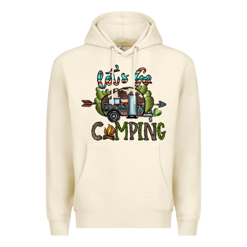 Let's Go Camping Premium Hoodie by CowhideDigitalArt | Teevron