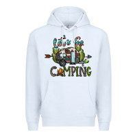 White let's go camping Premium Hoodie - CowhideDigitalArt