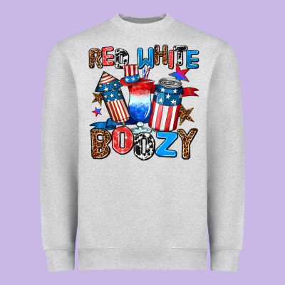 Red White Boozy Heavyweight Sweatshirt Designed By Adodesignshop