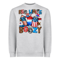 Heather Grey red white boozy Heavyweight Sweatshirt - AdoDesignShop
