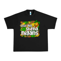 Black St. Patrick's Little miss shenanigans Urban Heavy Tee - OliviaCreatesArt