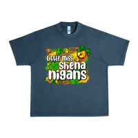 Midnight Navy St. Patrick's Little miss shenanigans Urban Heavy Tee - OliviaCreatesArt