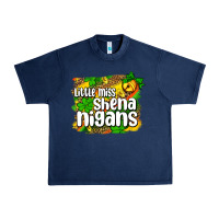 Navy St. Patrick's Little miss shenanigans Urban Heavy Tee - OliviaCreatesArt
