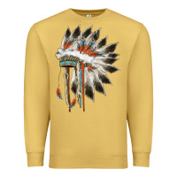 Antique Gold indian headress Premium Sweatshirt - AdoDesignShop