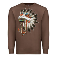 Chestnut indian headress Premium Sweatshirt - AdoDesignShop