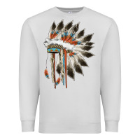 Dove Grey indian headress Premium Sweatshirt - AdoDesignShop
