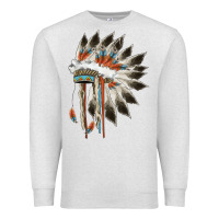 Oatmeal Heather indian headress Premium Sweatshirt - AdoDesignShop