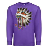 Purple indian headress Premium Sweatshirt - AdoDesignShop