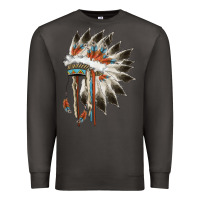 Smoke indian headress Premium Sweatshirt - AdoDesignShop