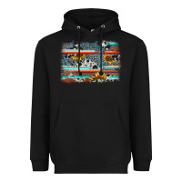 Black serape cowhide sunflower background Heavyweight Hoodie - AdoDesignShop