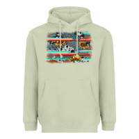 Matcha serape cowhide sunflower background Heavyweight Hoodie - AdoDesignShop