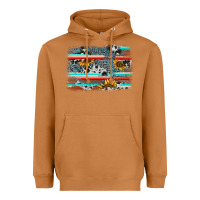 Meerkat serape cowhide sunflower background Heavyweight Hoodie - AdoDesignShop